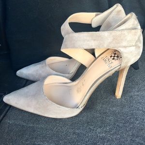 Vince Camuto suede heels with strap size 7.5