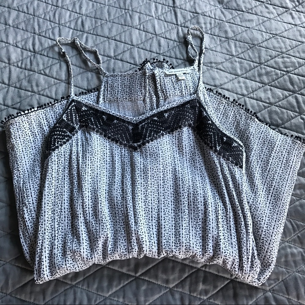 Black and White Romper Size Small with Detail