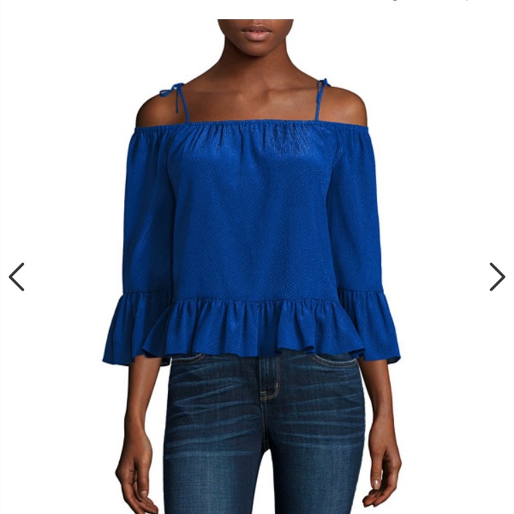 a.n.a Cold Shoulder Peplum Blouse