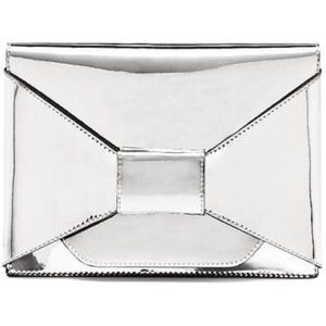 Banana Republic Bow Clutch Silver