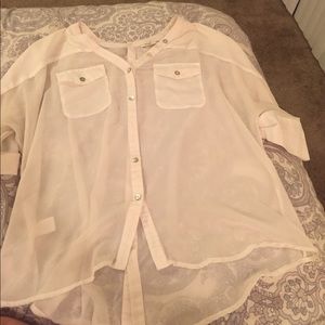 Sheer white blouse