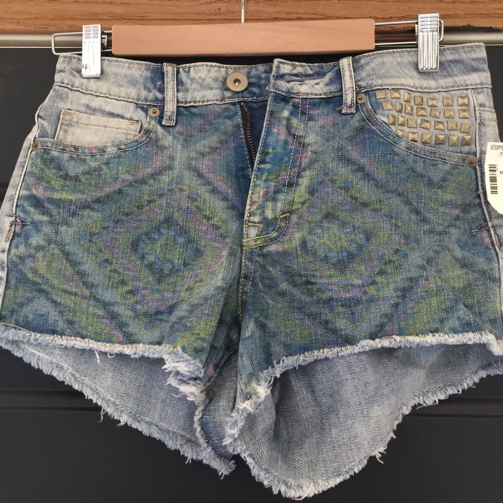 BETHANY MOTA HIGH RISE PRINT SHORTS