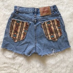 Cute Denim Tribal Vintage Levi's shorts