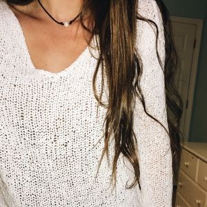 American Eagle Loose Knit-Cream Sweater