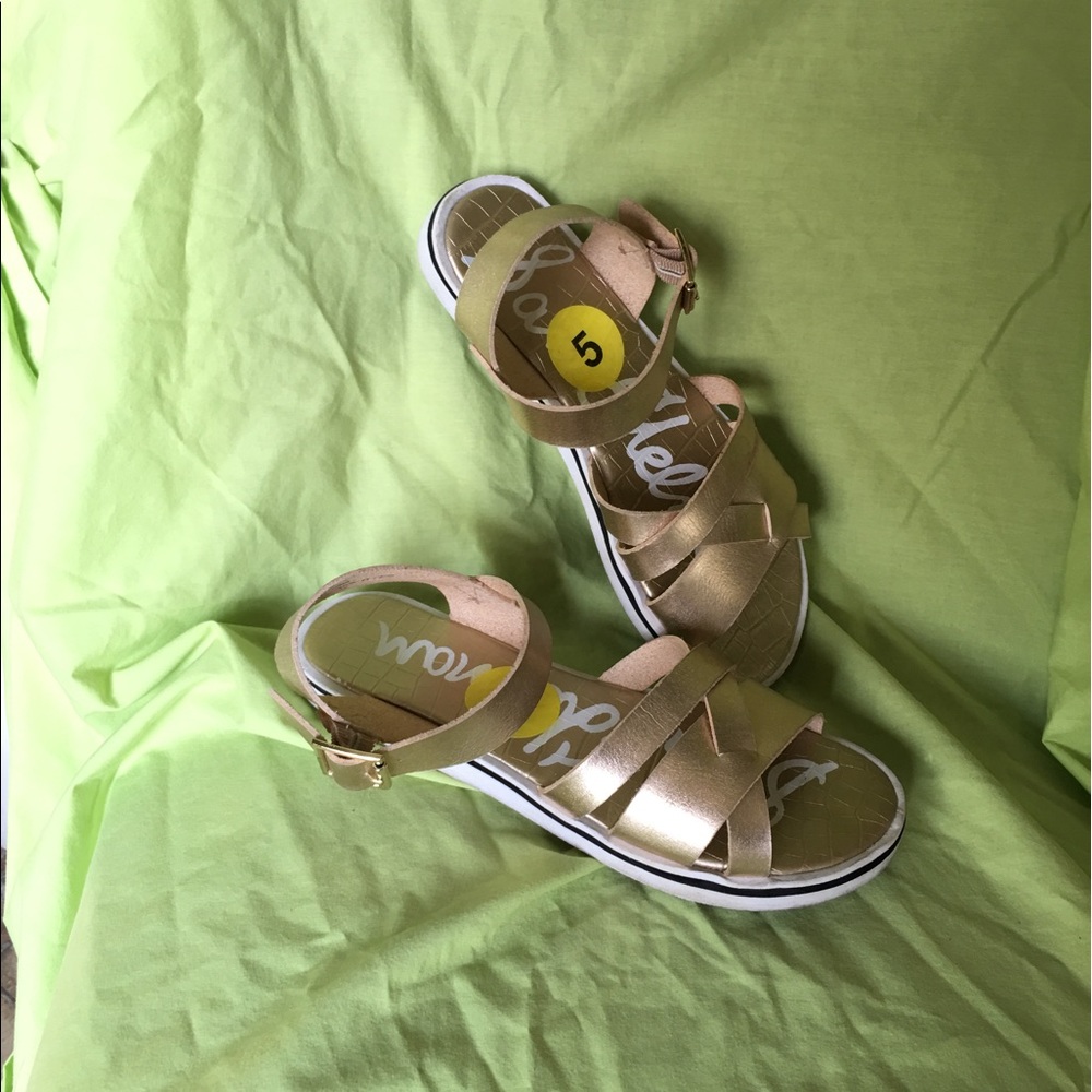 Girls Sam Edelman Gold Sandals