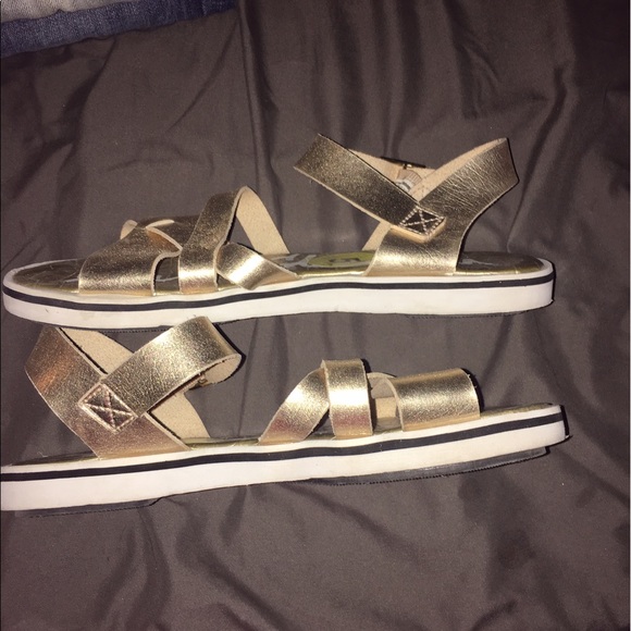 Girls Sam Edelman Gold Sandals - Picture 3 of 5