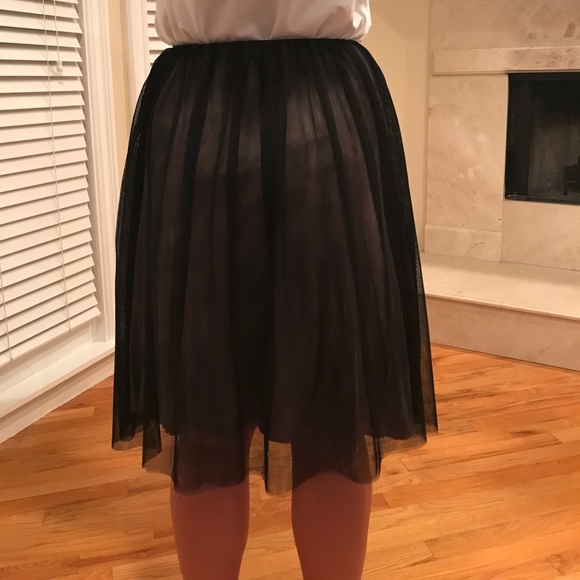 Black Tulle Anthropologie Skirt (size xs) - Picture 2 of 2
