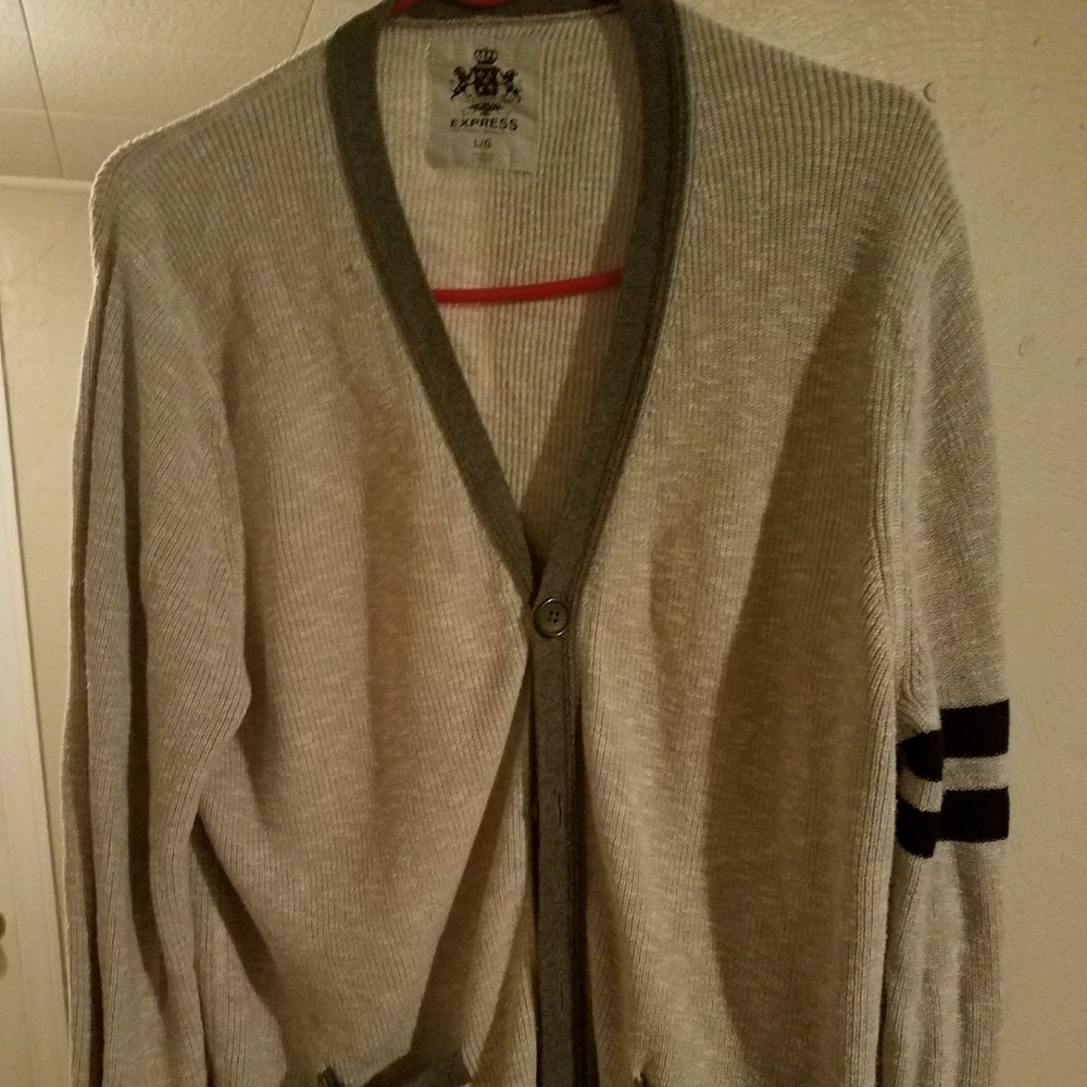 Gray cardigan