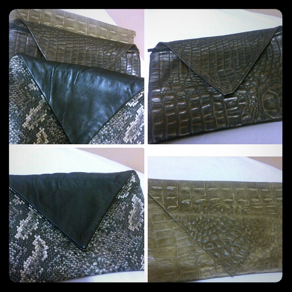 Leather envelope clutch, price per ea.