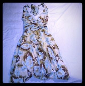 Multi colored halter dress