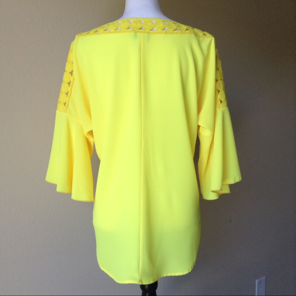 3x left FLASH SALE Plus size nwot YELLOW TUNIC - Picture 4 of 5