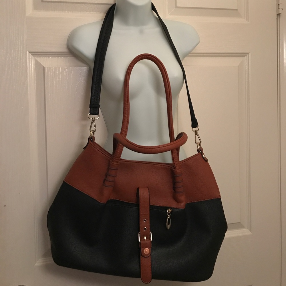 All leather hand bag