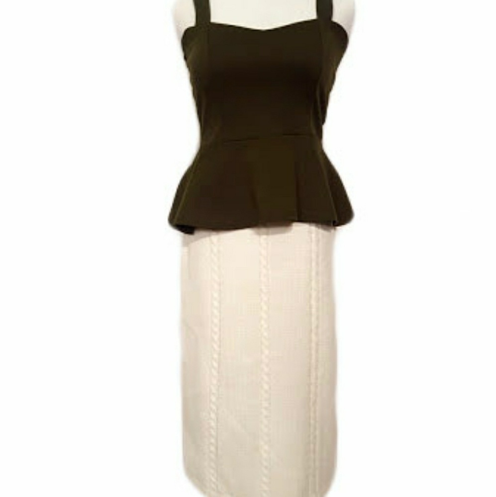 The Hamptons Ivory Pencil Midi Sweater Skirt - Picture 2 of 3