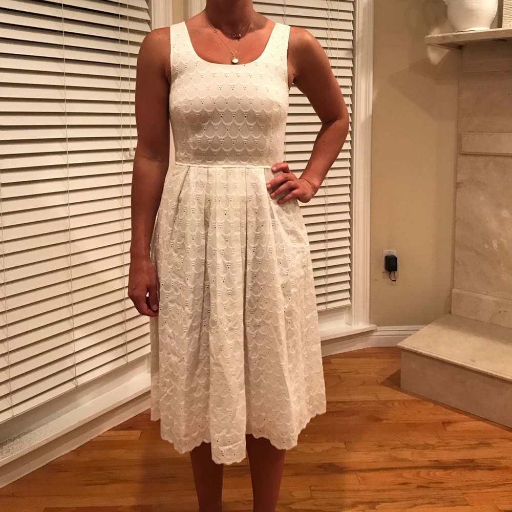 White J Crew Eyelet Dress (size 2)