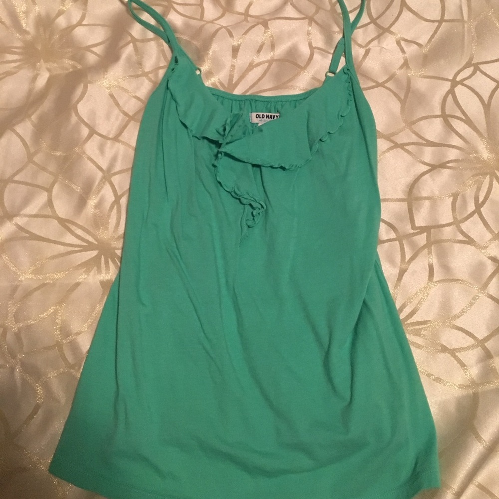 SOLD FREE WITH PURCHASE Teal tank top with front
