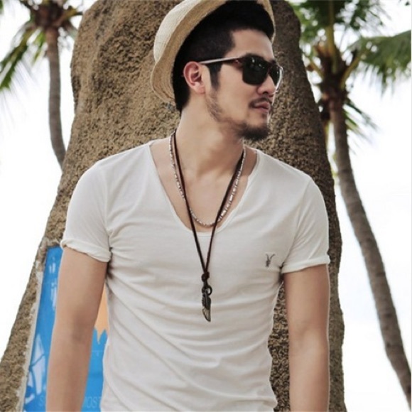 Wing Pendant Necklace Adjustable Leather - Picture 3 of 3