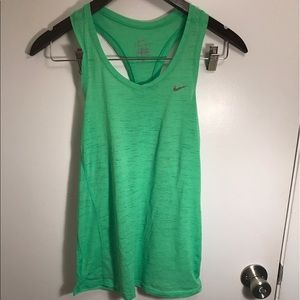 Green Nike dri-fit tank