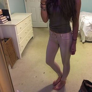 Pink American Eagle Super Skinny Jeans