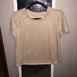 Me to We Suede Crop Tee