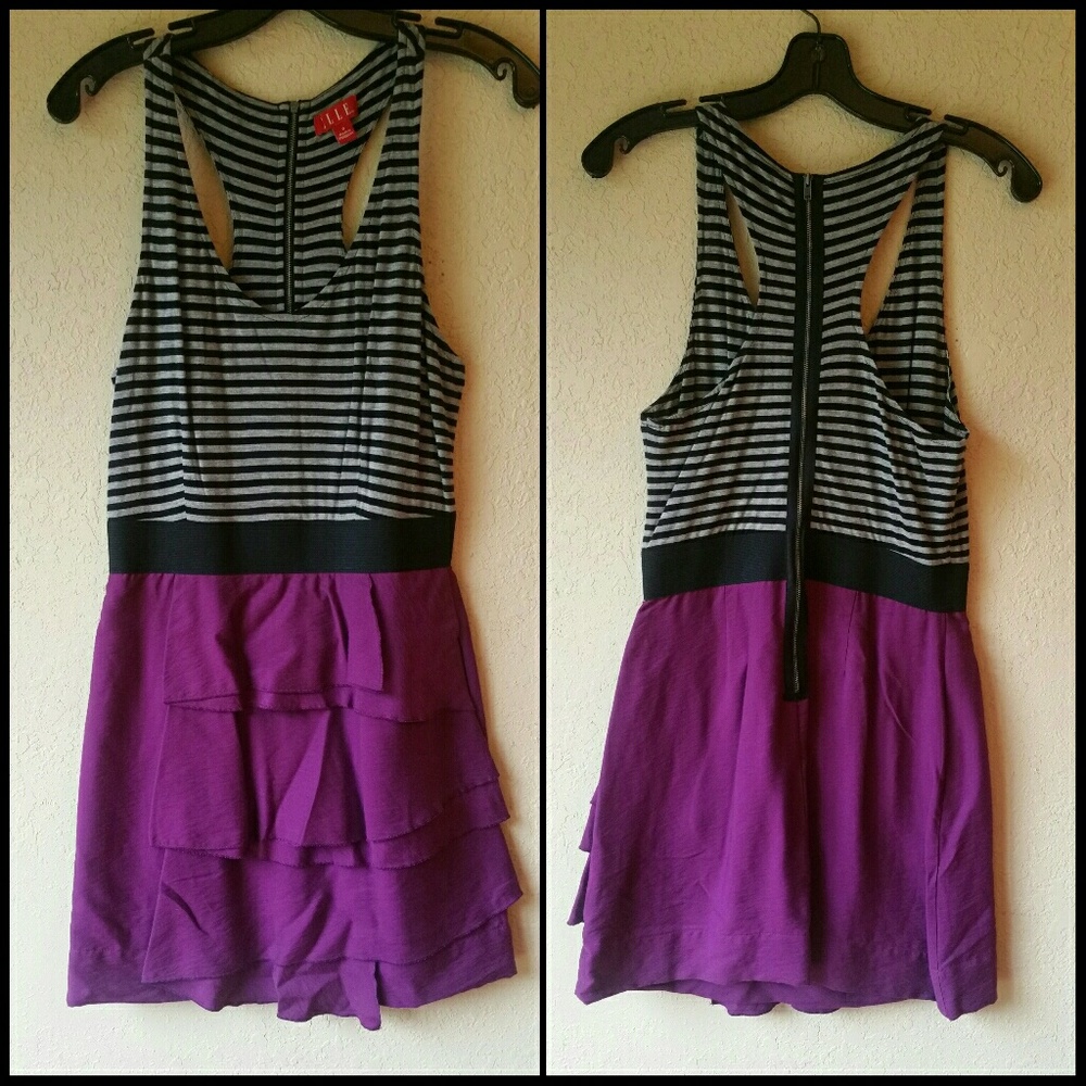SOLD: Elle Purple Pleated Dress