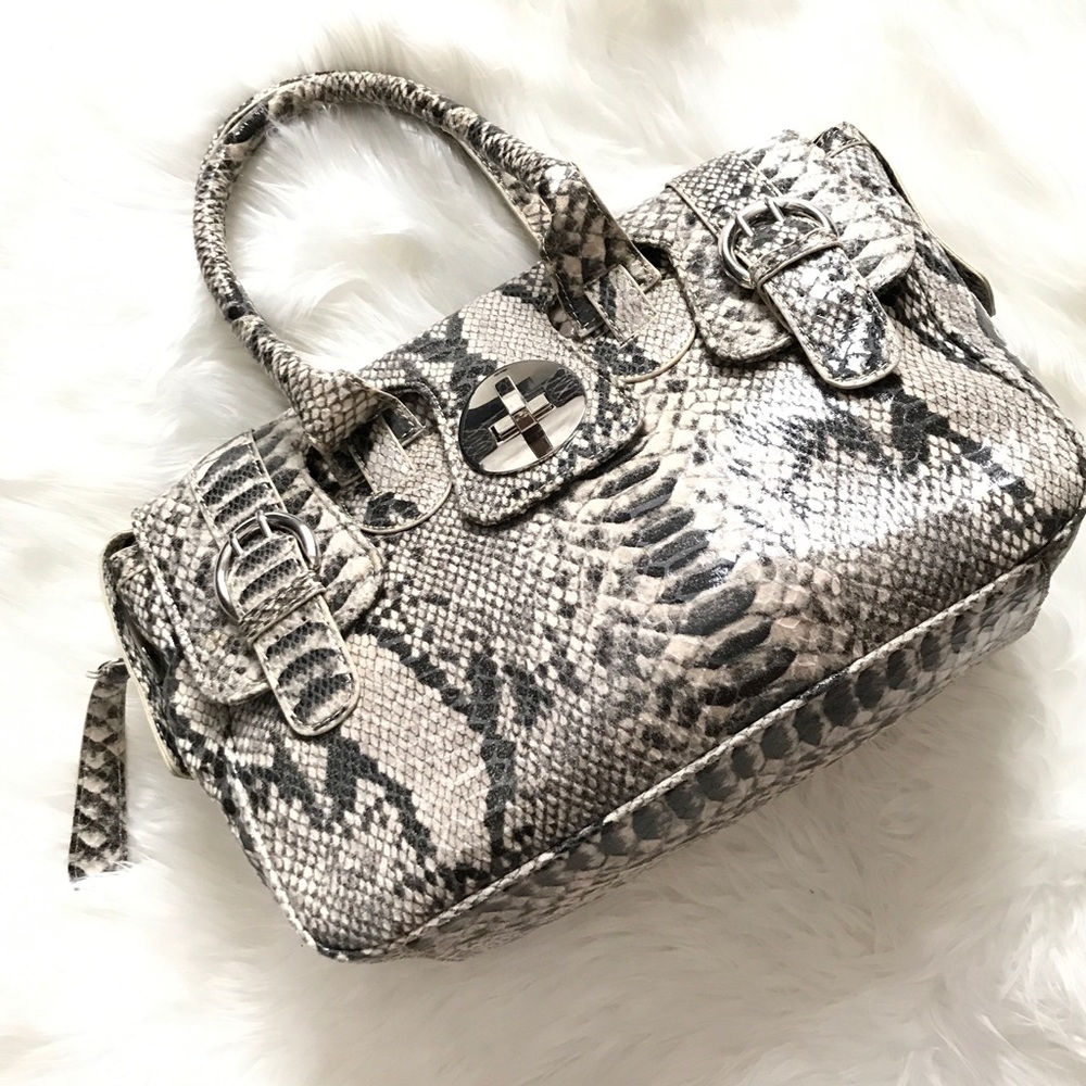 🐍 Faux Snake Skin Print Satchel 🐍 (NWOT)