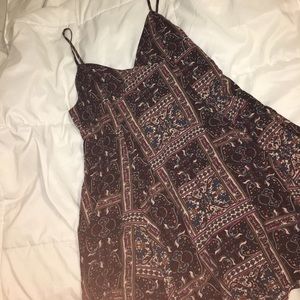 Spaghetti strap pasley print summer dress