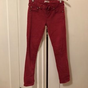 Red Skinny free people pants