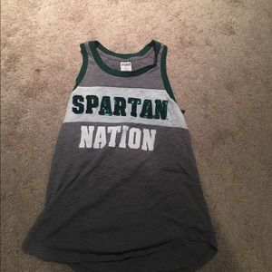 Vs pink Spartan nation tank