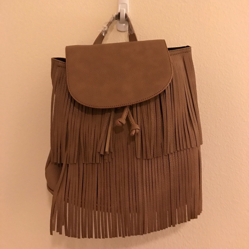 Tan Tassle Backpack!