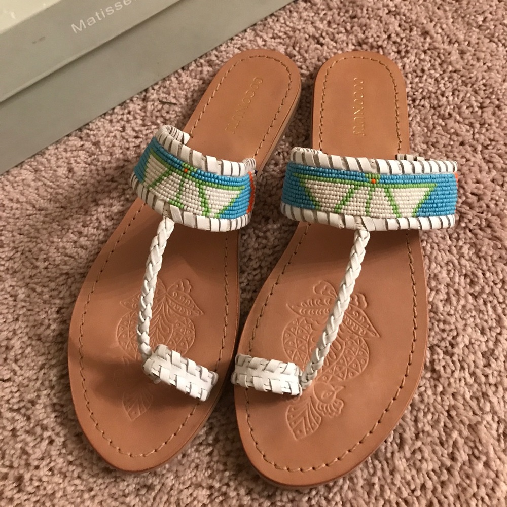 Coconuts by Matisse Beaded Sandals, Size 8 - Picture 2 of 3