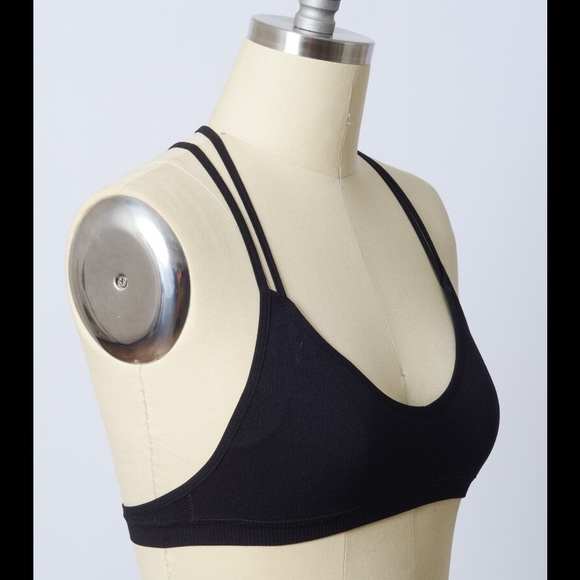 Black racerback butterfly appliqué bralette tattoo - Picture 4 of 6