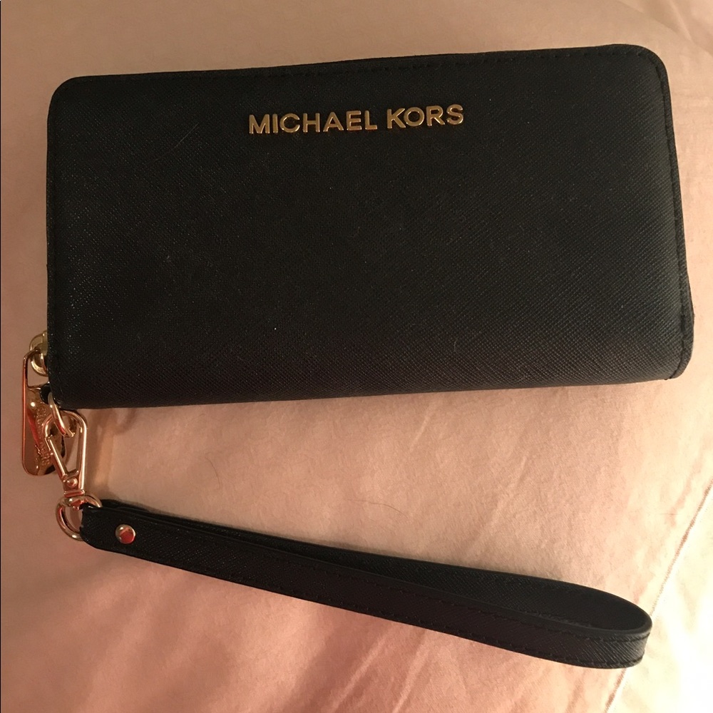 Michael Kors Black Wristlet