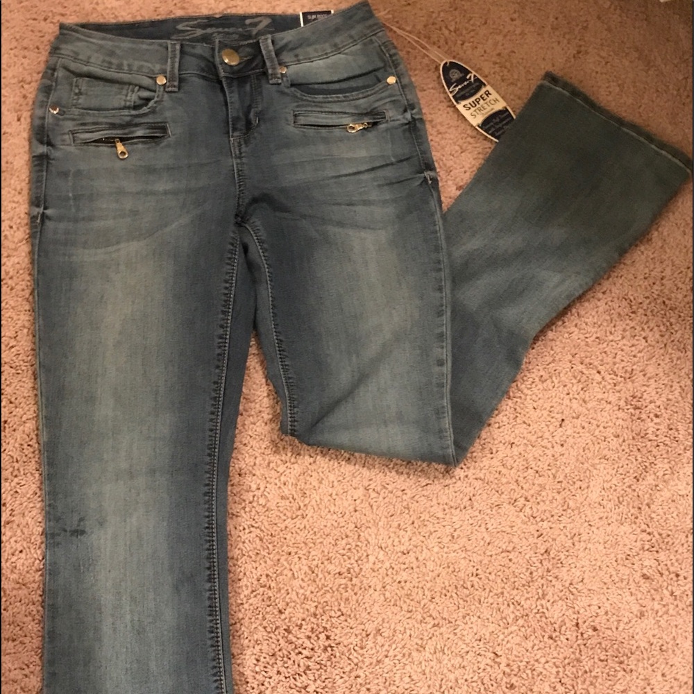 Seven7 for All Mankind Slim Bootcut Jeans, Sz 4 - Picture 2 of 3
