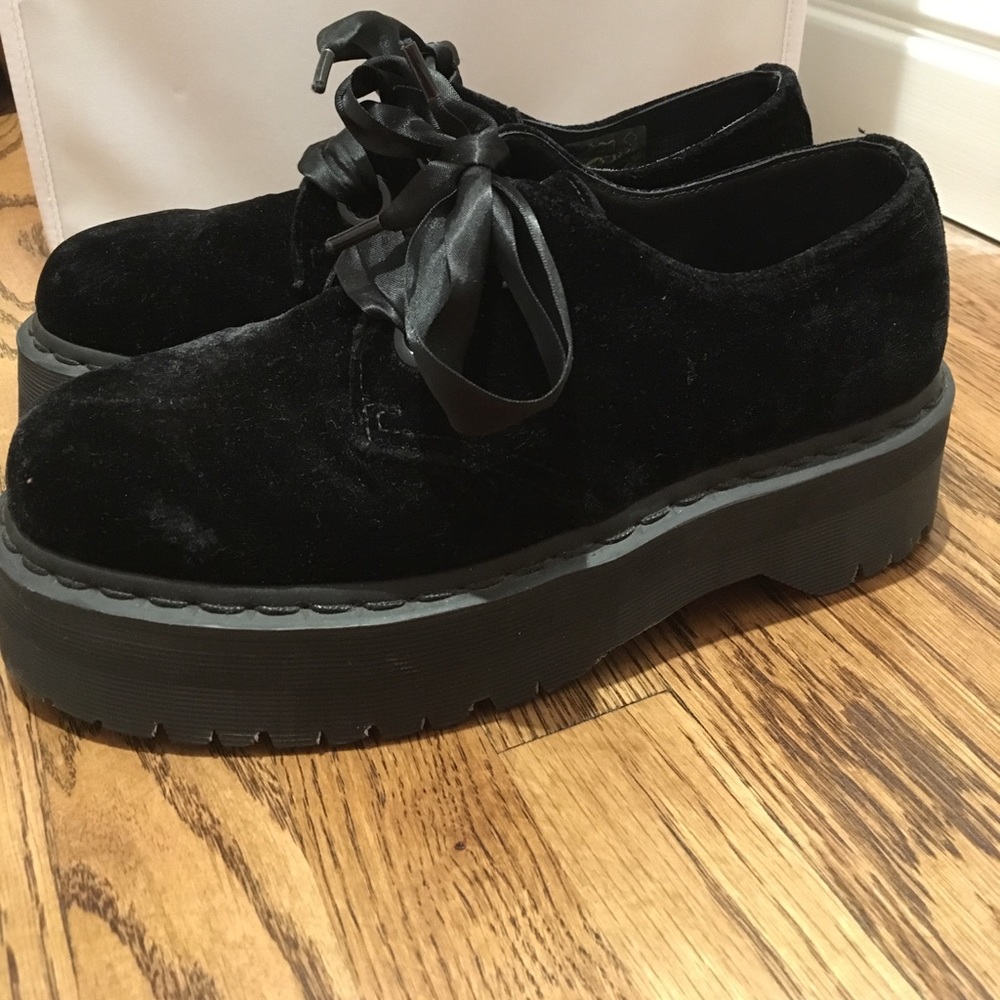 Doc Marten Velvet Platforms