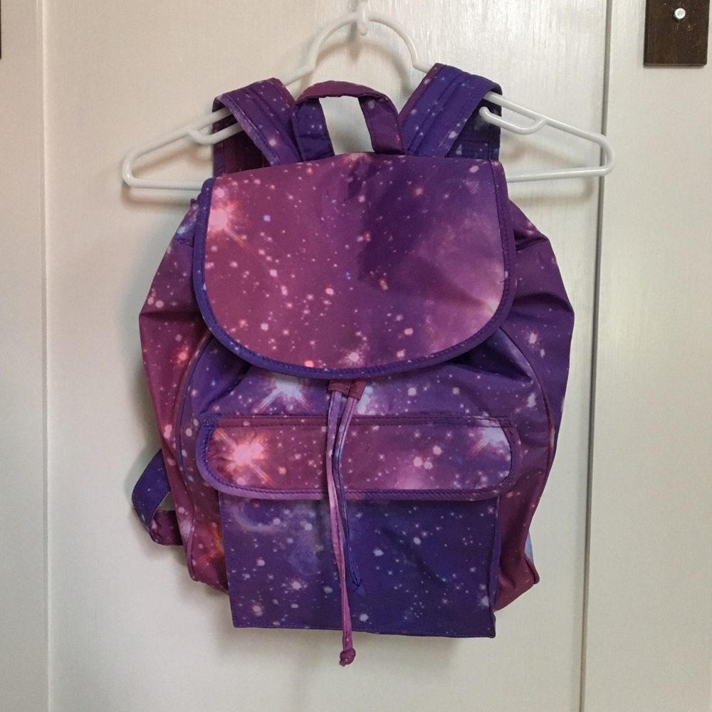Galaxy synch purple backpack bag adjustable
