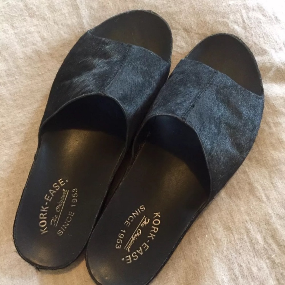 KORK-EASE Tutsi Black Calf Hair sz 8