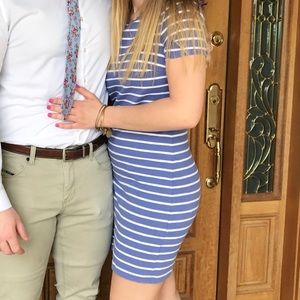 Old Navy short sleeve purple and white dress