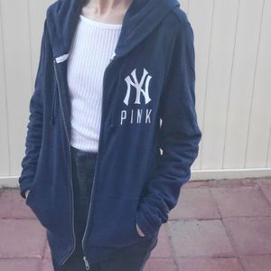 Victoria's secret yankees MLB sequin hoodie