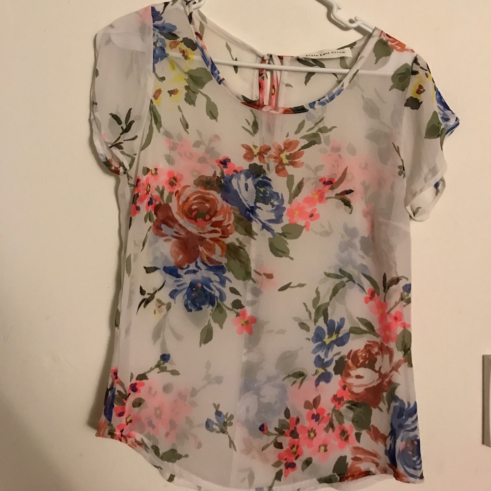 White flower sheer blouse🌺
