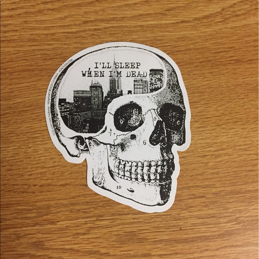 Brandy Melville Skull Sticker