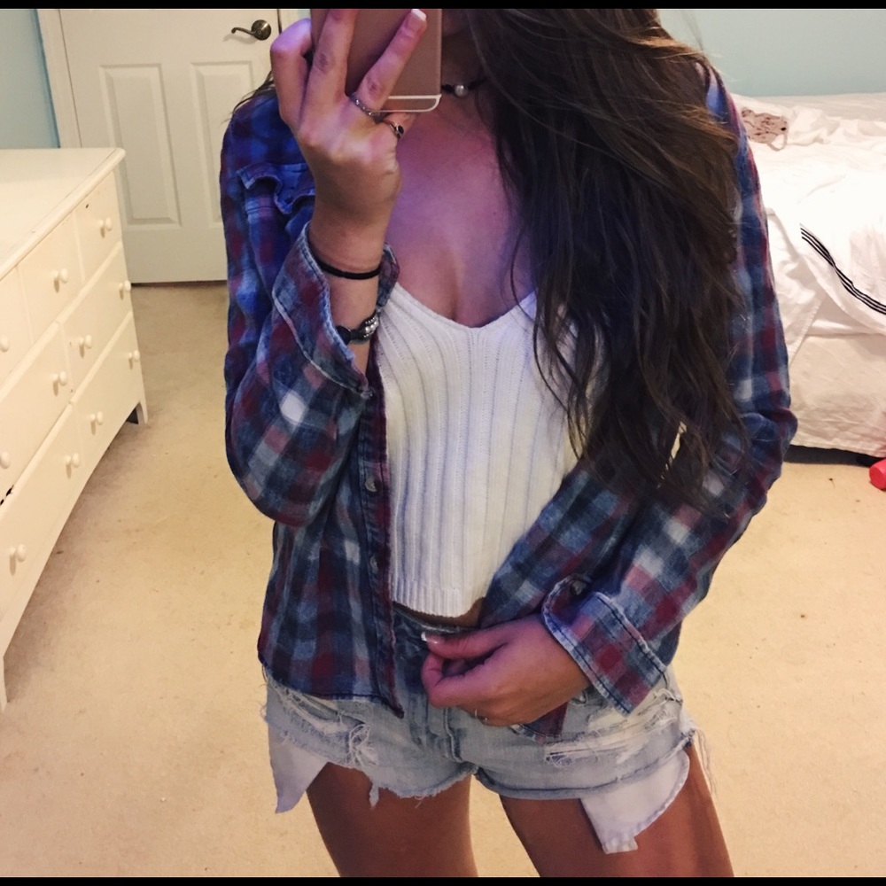 Pink & Purple Flannel Shirt (Urban Outfitters) - Picture 2 of 3