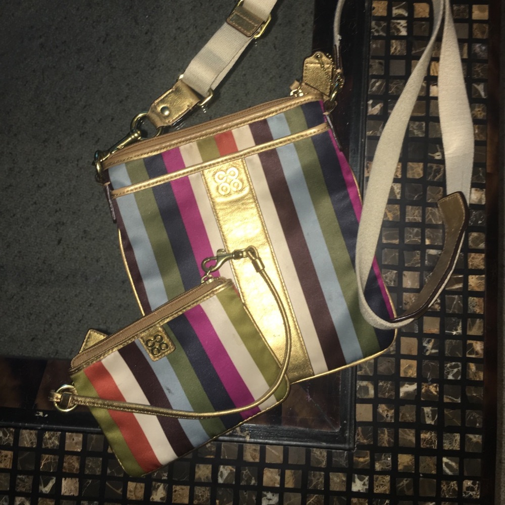 ITEM SOLD! Coach crossbody and wristlet.