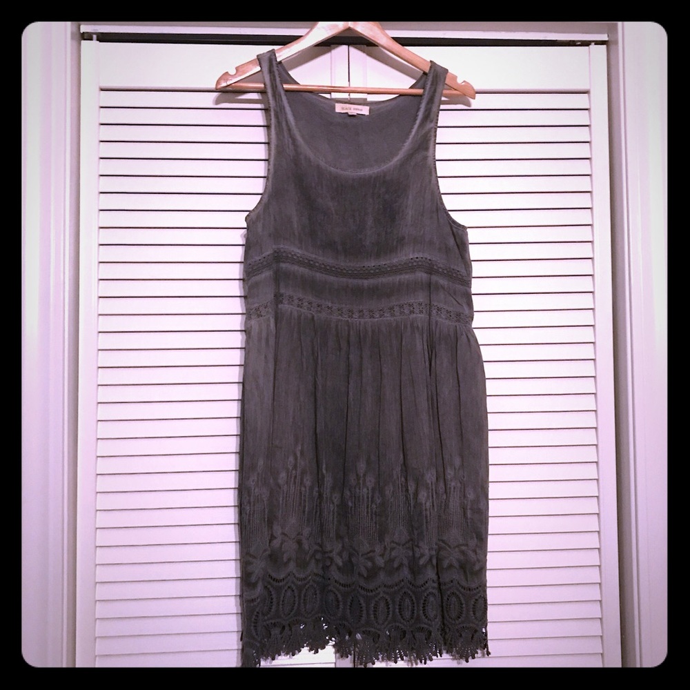 Black Swan - Boho Gray Sleeveless Dress