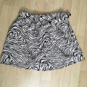 Short zebra print skirt