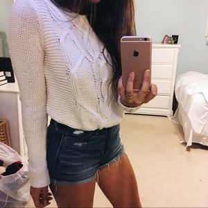 A&F Cream Sweater