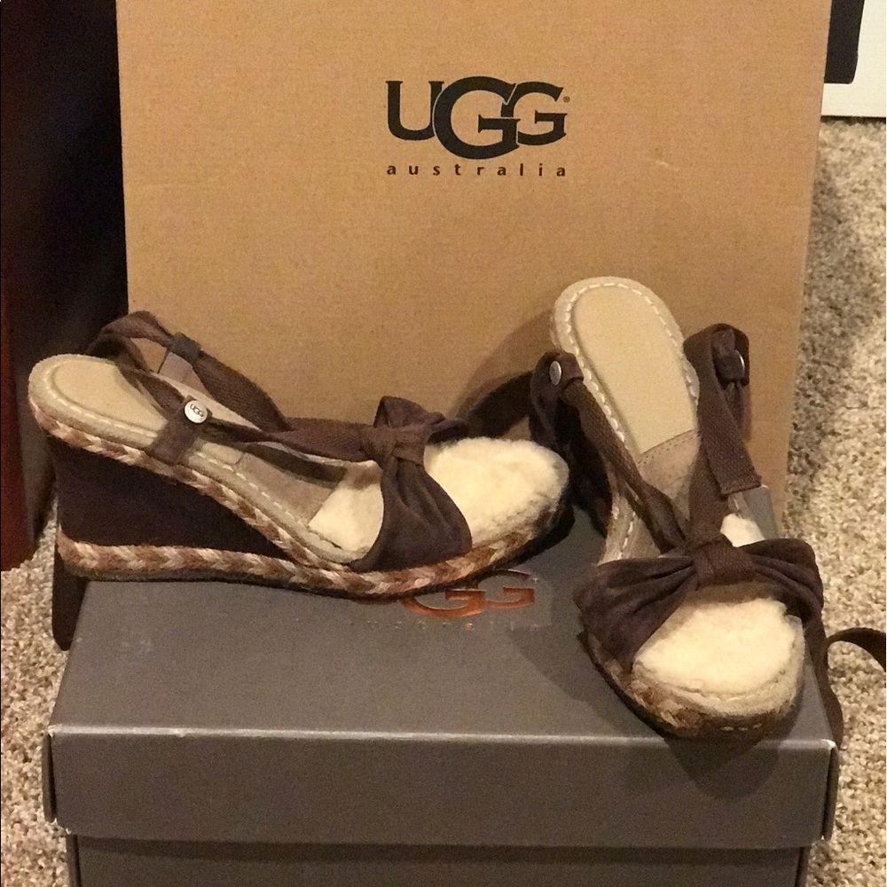 Ugg Amelia lace up wedge sandals