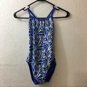 Open back one piece bikini