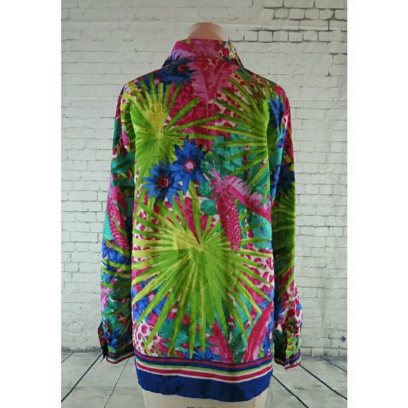 Rafaella Studio Multicolor Tropical Shirt - Picture 2 of 4