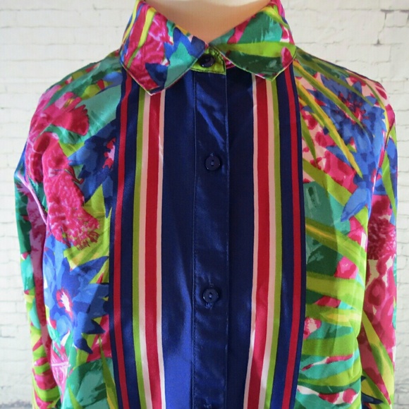 Rafaella Studio Multicolor Tropical Shirt - Picture 3 of 4