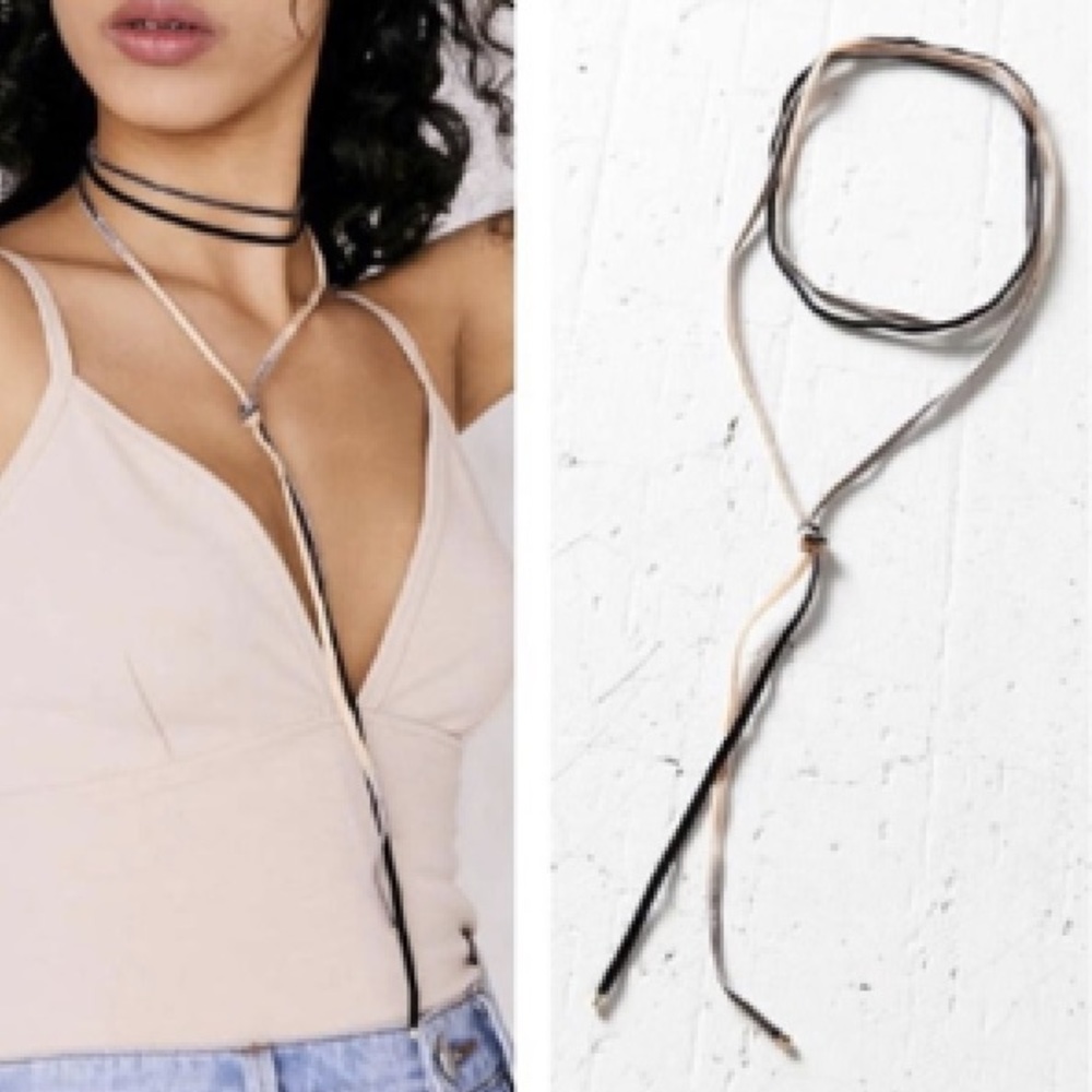 UO ombré velvet wrap choker